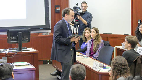 Professor Levy lecturing