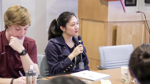 Student speaking in class