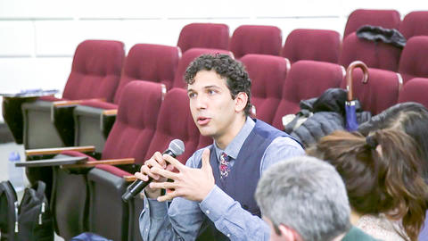 Student speaking in class