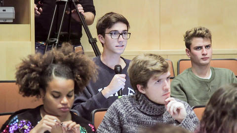Student answering question