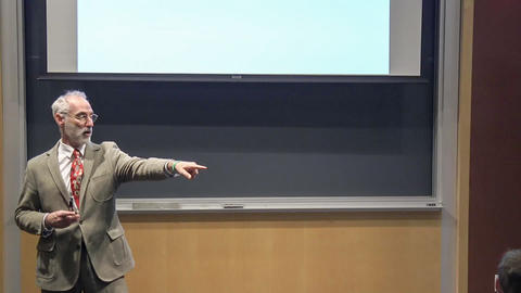 Professor Flehinger teaching in class