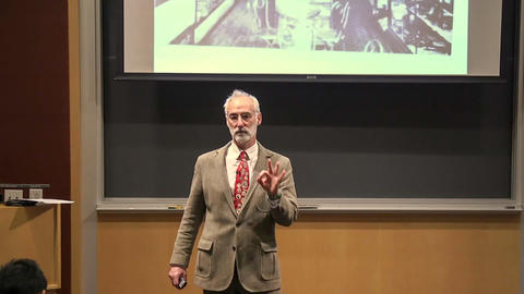 Professor Flehinger teaching in class