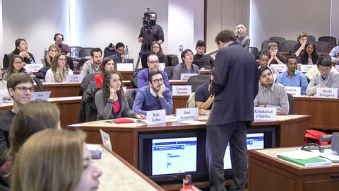 Professor Levy teaching in class