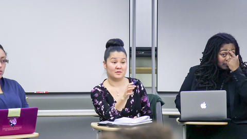 Student pointing