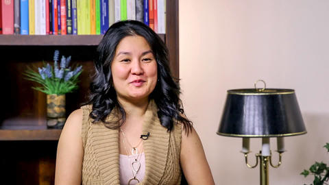 Professor Villarreal being interviewed