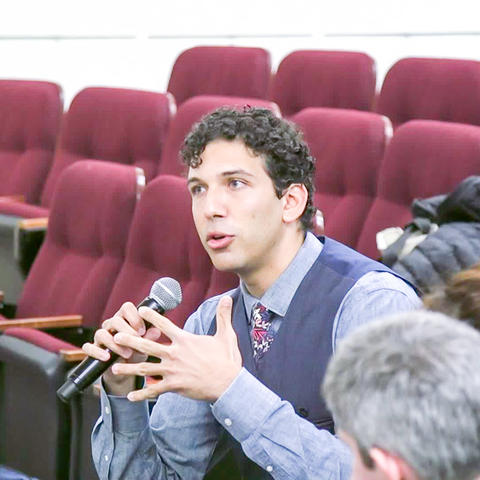 Student speaking in class
