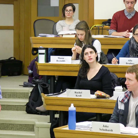 Professor Rakoff lecturing in front of students